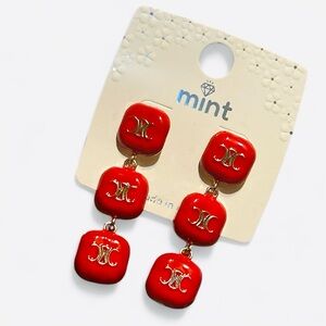 Fashion Red Dangle Earrings